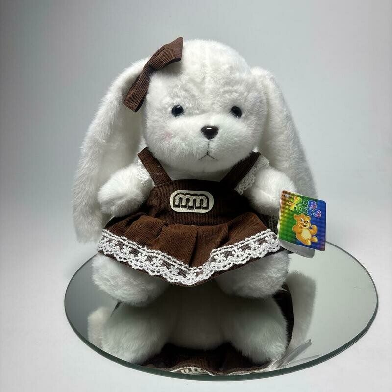 Мягкая игрушка белый заяц , уменьшенный