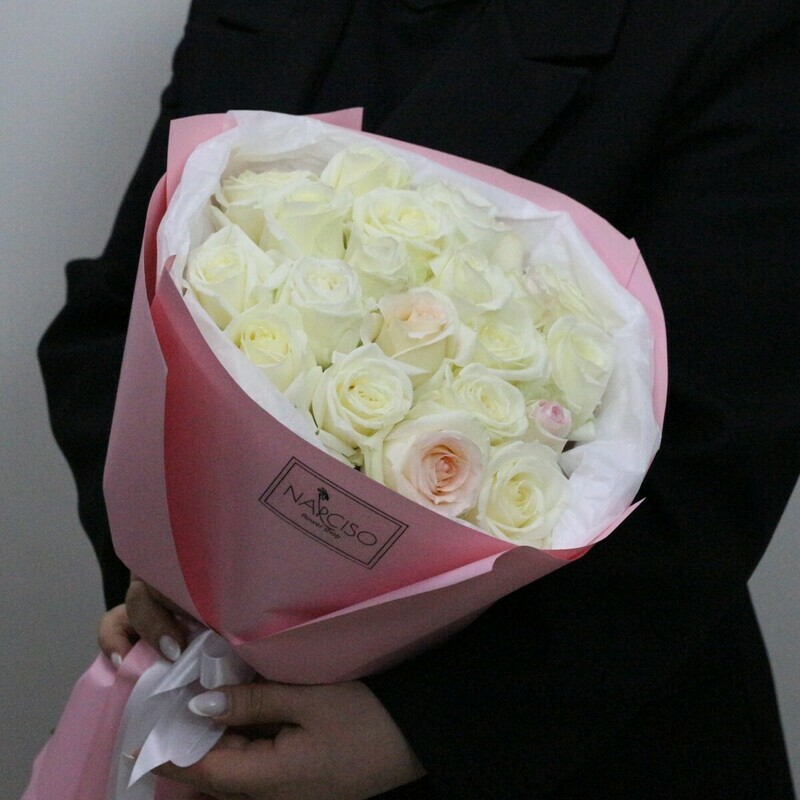 Букет белых роз, стандартный