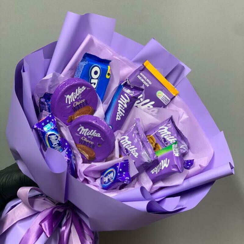букет из конфет Милка, стандартный