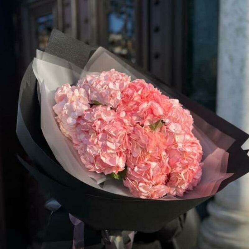 Гортензия в темном оформлении, стандартный