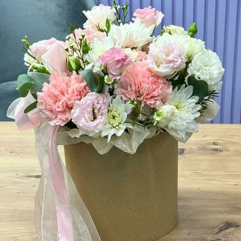 Нежная Коробка цветы букет, стандартный