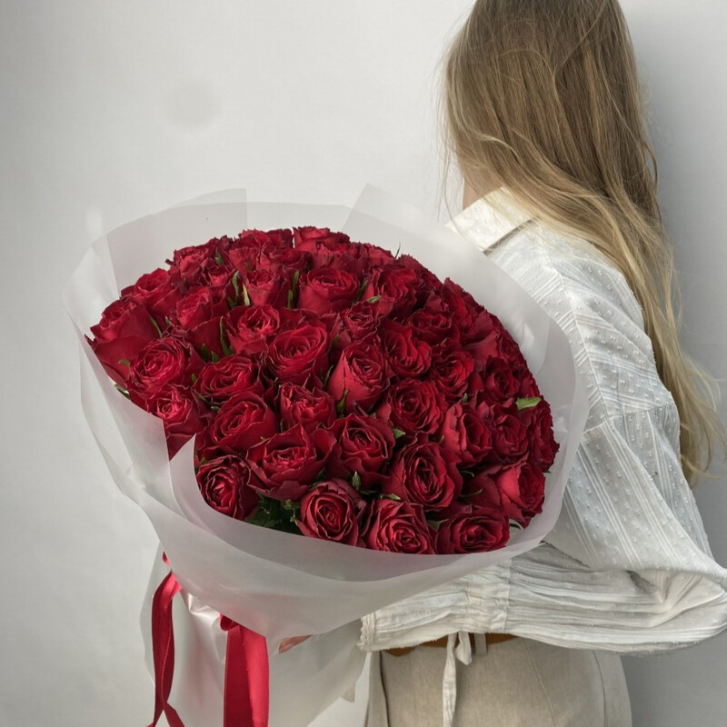 51 красная Кенийская розы, стандартный