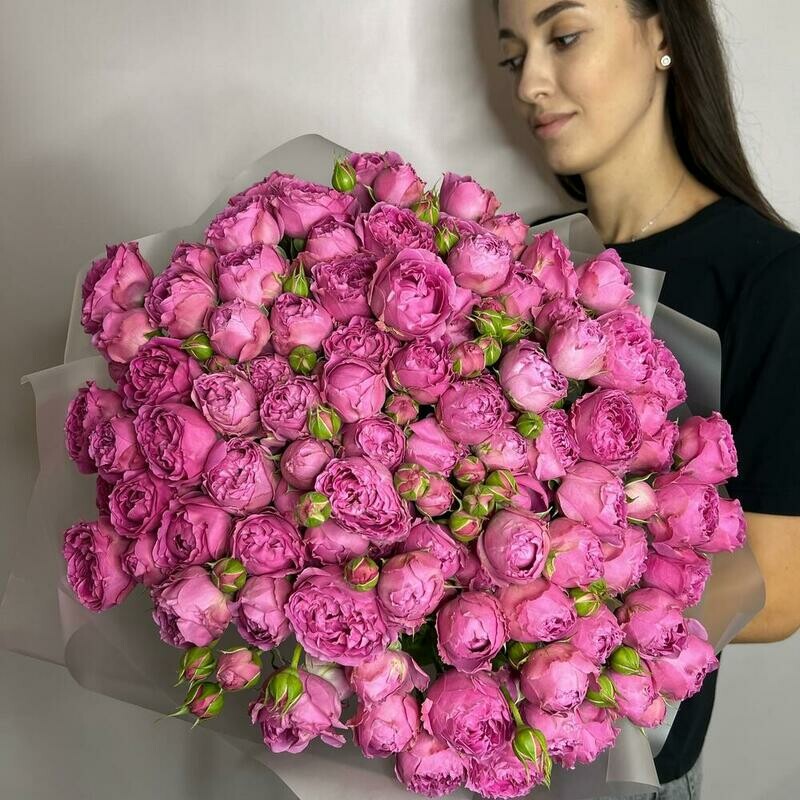 Bouquet of 25 bushy peony roses, standart