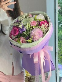 Фиолетовый букет с гортензией