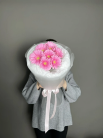 Букет с герберами розовыми