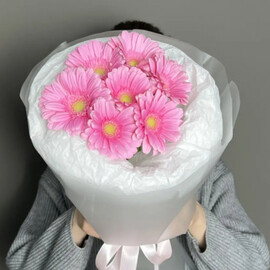 Букет с герберами розовыми