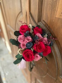 Розы, букет из роз, стабилизированные розы, моно букет из роз, букет из сухоцветов