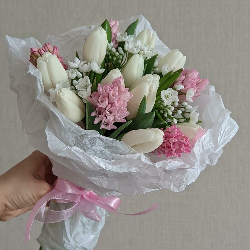 Стильный европейский букет "Изысканная встреча", премиум