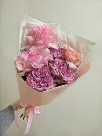 Букет из пионовидных французских роз "Любимая моя"