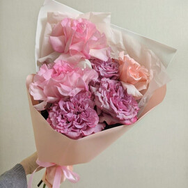 Букет из пионовидных французских роз "Любимая моя"