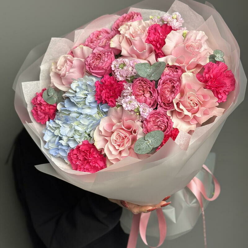 Букет «Малинки» с розами, стандартный