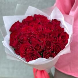 Красные розы Кения классик 25шт