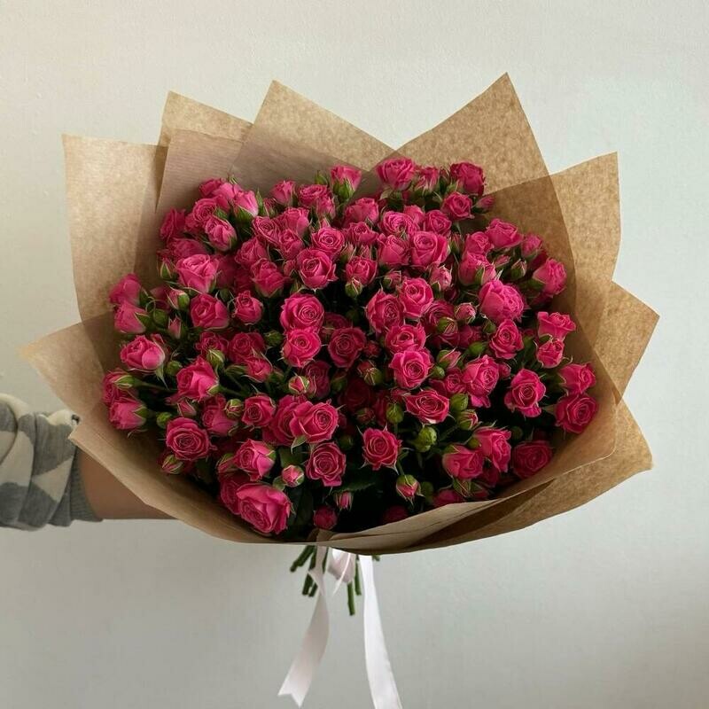 Букет из кустовых роз 11шт, букет из кустовых роз 11шт