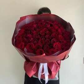 101 красная роза