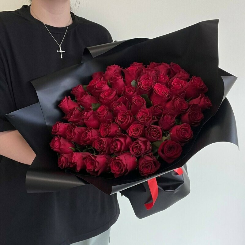 51 красная роза, красная роза