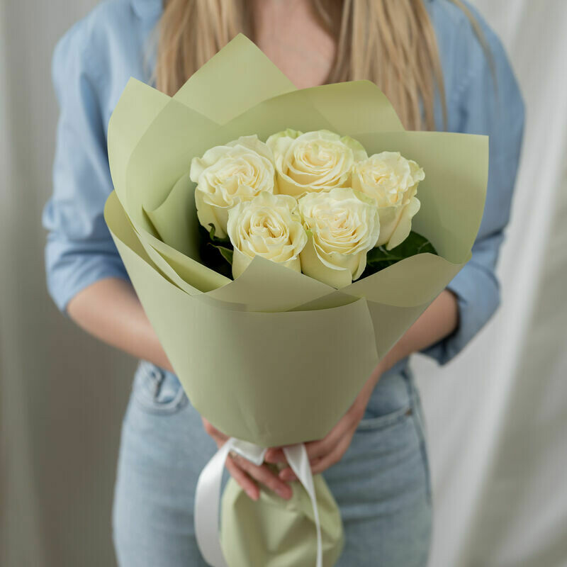 Rozi belie 5 sht (60 sm), rozi belie 5 sht (60 sm)