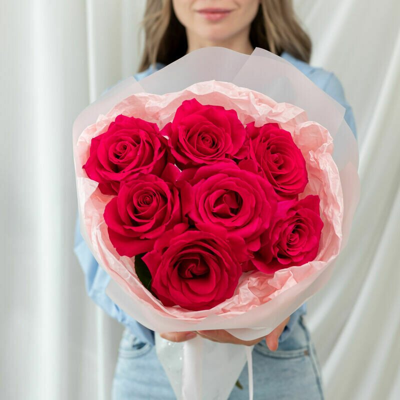 Rozi rozovie 7 sht(60sm), rozi rozovie 7 sht(60sm)