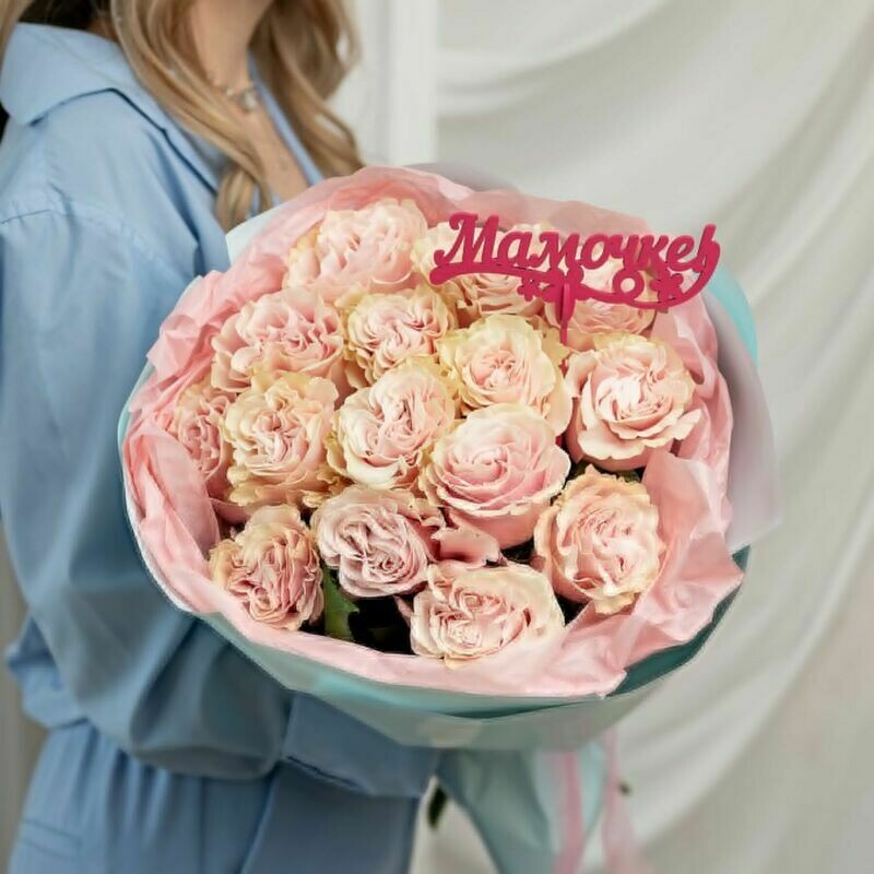 15 roz Pink Mondial_ i topper Mamochke, 15 roz pink mondial_ i topper mamochke