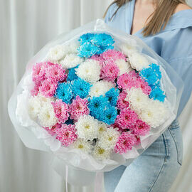 buket iz 15 vetok hrizantem miks