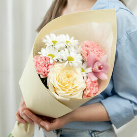 Букет-комплимент с пионовидной розой