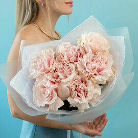 Roza frantcuzskaya «Pink Mondial_» 7 sht