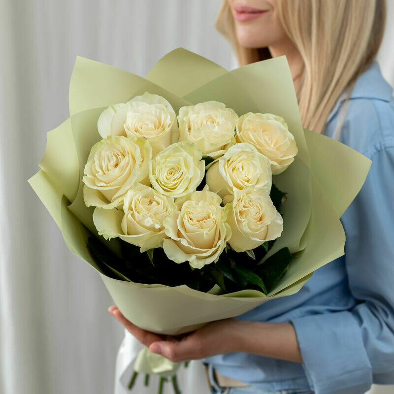 Rozi belie 9 sht (60 sm), rozi belie 9 sht (60 sm)