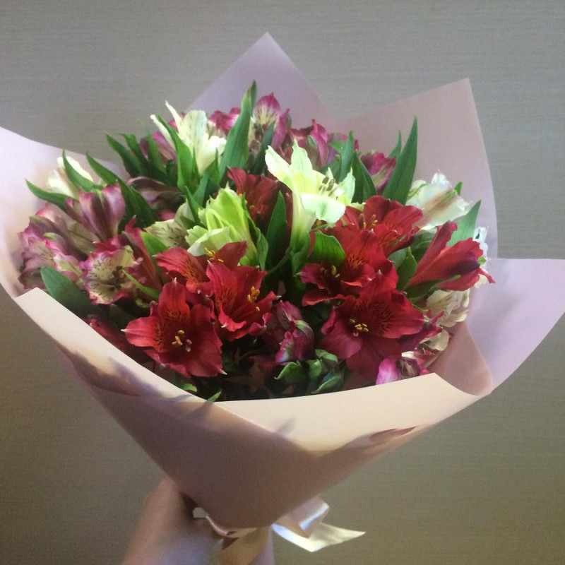 Букет альстромерий, букет из 11 альстромерий микс