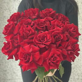 Monobuket 15 frantcuzskih krasnih roz