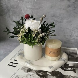 TCvetochnaya stabilizirovannaya kompozitciya + aromatnaya svecha