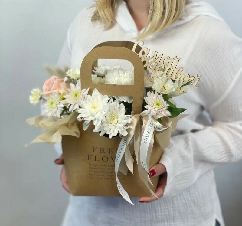 Handbag with flowers, standart