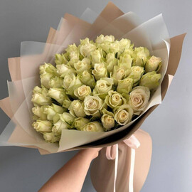 bouquet of 51 white roses
