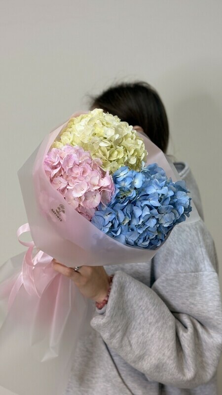 Bouquet mix of 3 hydrangeas, standart