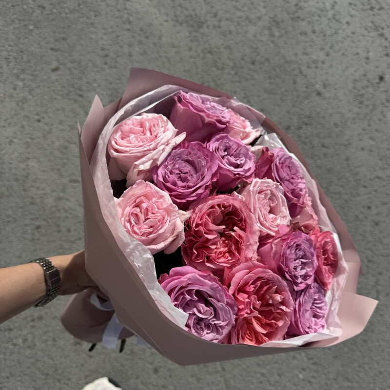 Букет из пионовидных роз, букет из пионовидных роз 