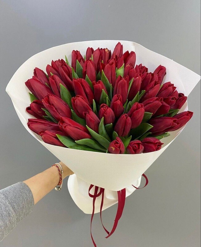 Букет из тюльпанов 51 шт , букет из тюльпанов 