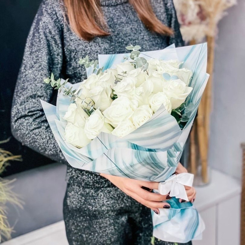 Букет из роз Пломбир, стандартный