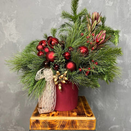 Новогодняя интерьерная композиция