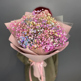 Mono buket iz raduzhnoj gipsofili