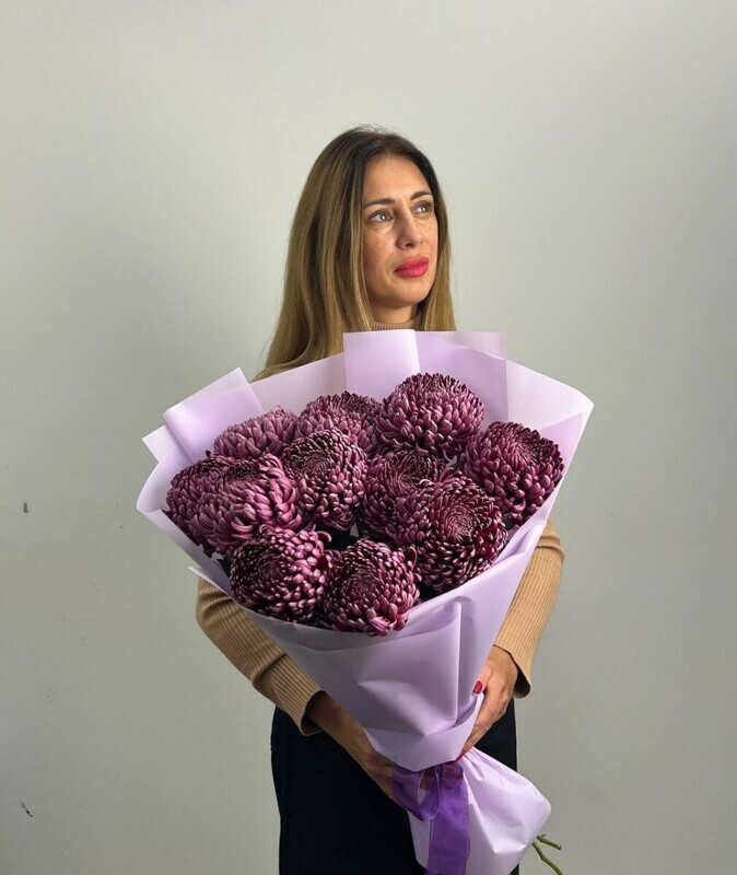 Букет "Прекрасная леди", хризантема 11 шт