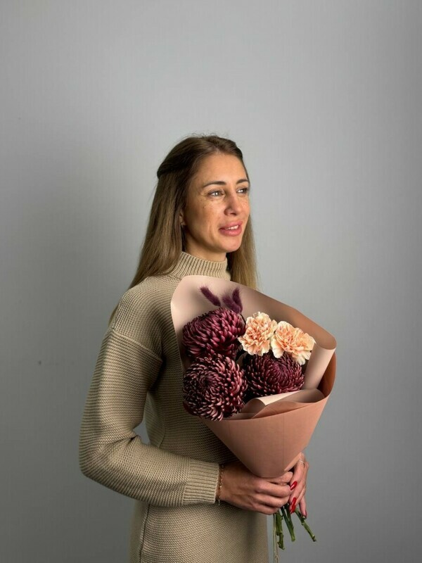 Букет из хризантем «Марсель», уменьшенный