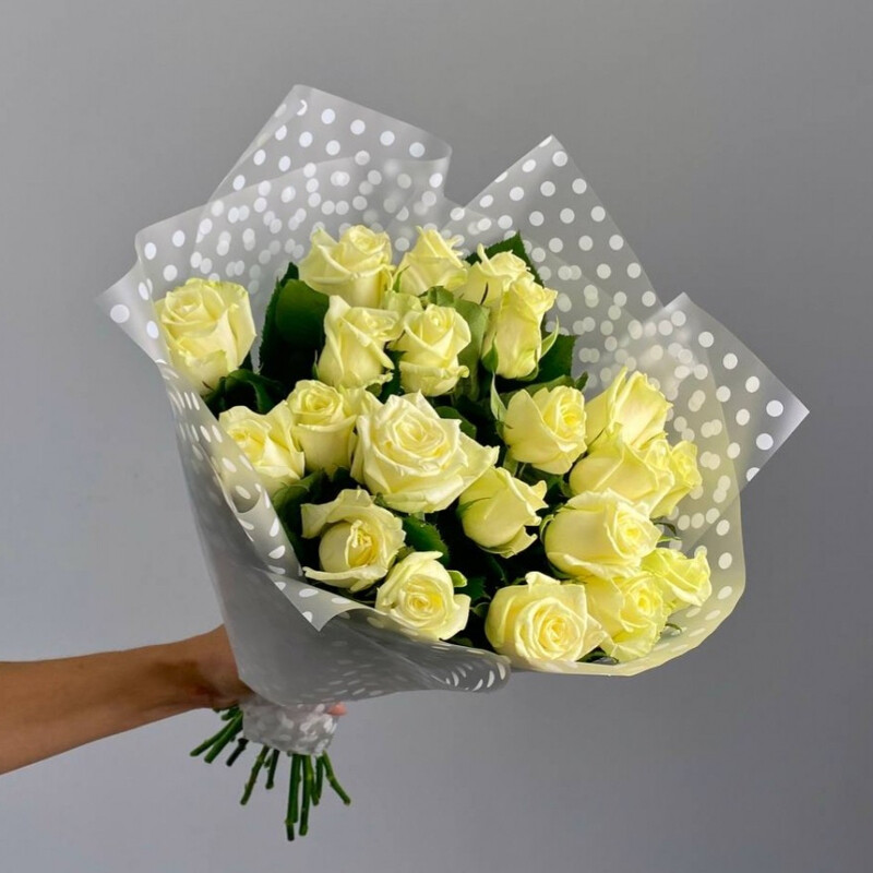 Букет «Пышный бал», роза россия 21 шт.