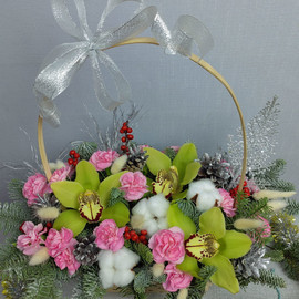 Композиция в корзине