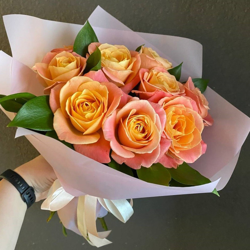 Роза 9 штук, стандартный