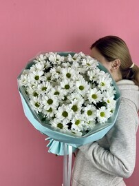 Mono buket iz romashek Tiffani konfetka 9 vetok