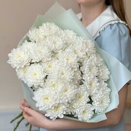 Букет красивых хризантем «Порывы любви»