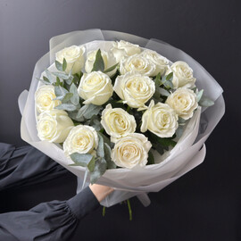 Buket belih roz