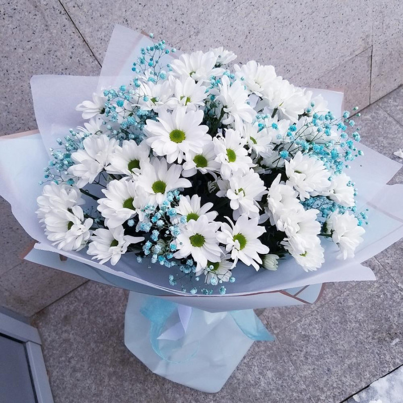 Большой букет из хризантем, стандартный