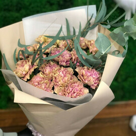 моно букет гвоздик