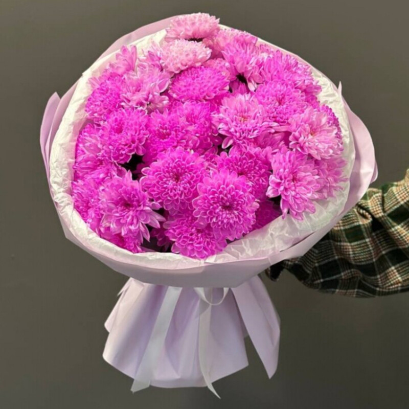 Букет с хризантемой «Алый рассвет», букет с хризантемой «алый рассвет»