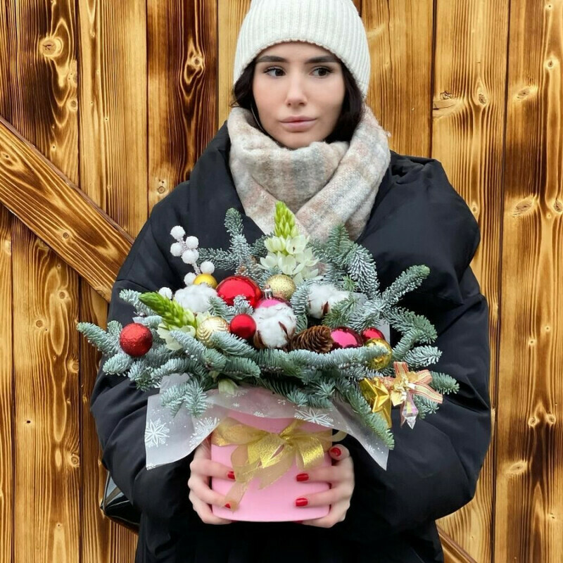 Композиция в коробке «Нежный 2026», стандартный