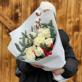 Novogodnij buket «Krasavitca zima»